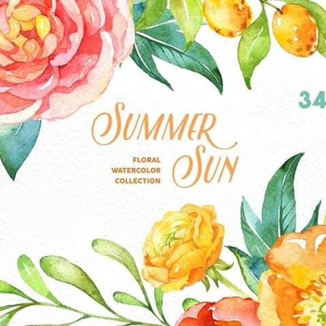 Kit Digital Flores Verão  1