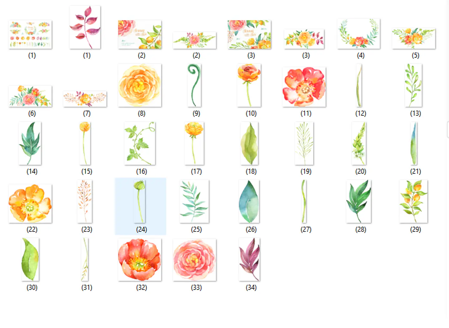 Kit Digital Flores Verão  2