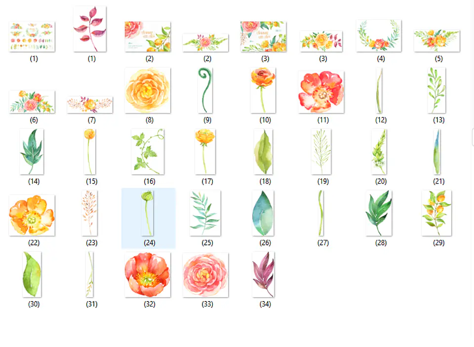 Kit Digital Flores Verão  2