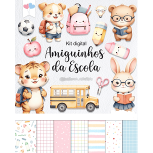 Kit Digital Escolar Amiguinhos da Escola 
