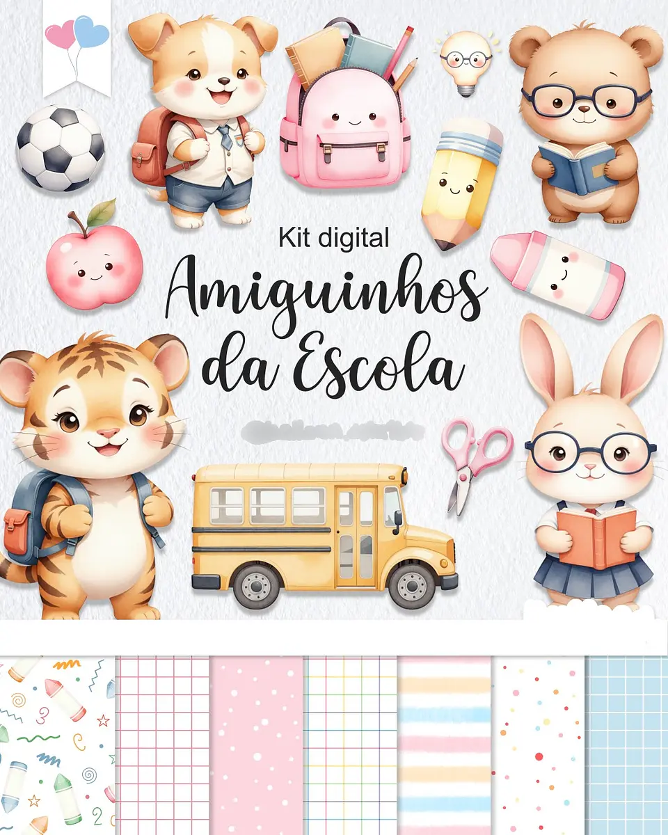 Kit Digital Escolar Amiguinhos da Escola  1