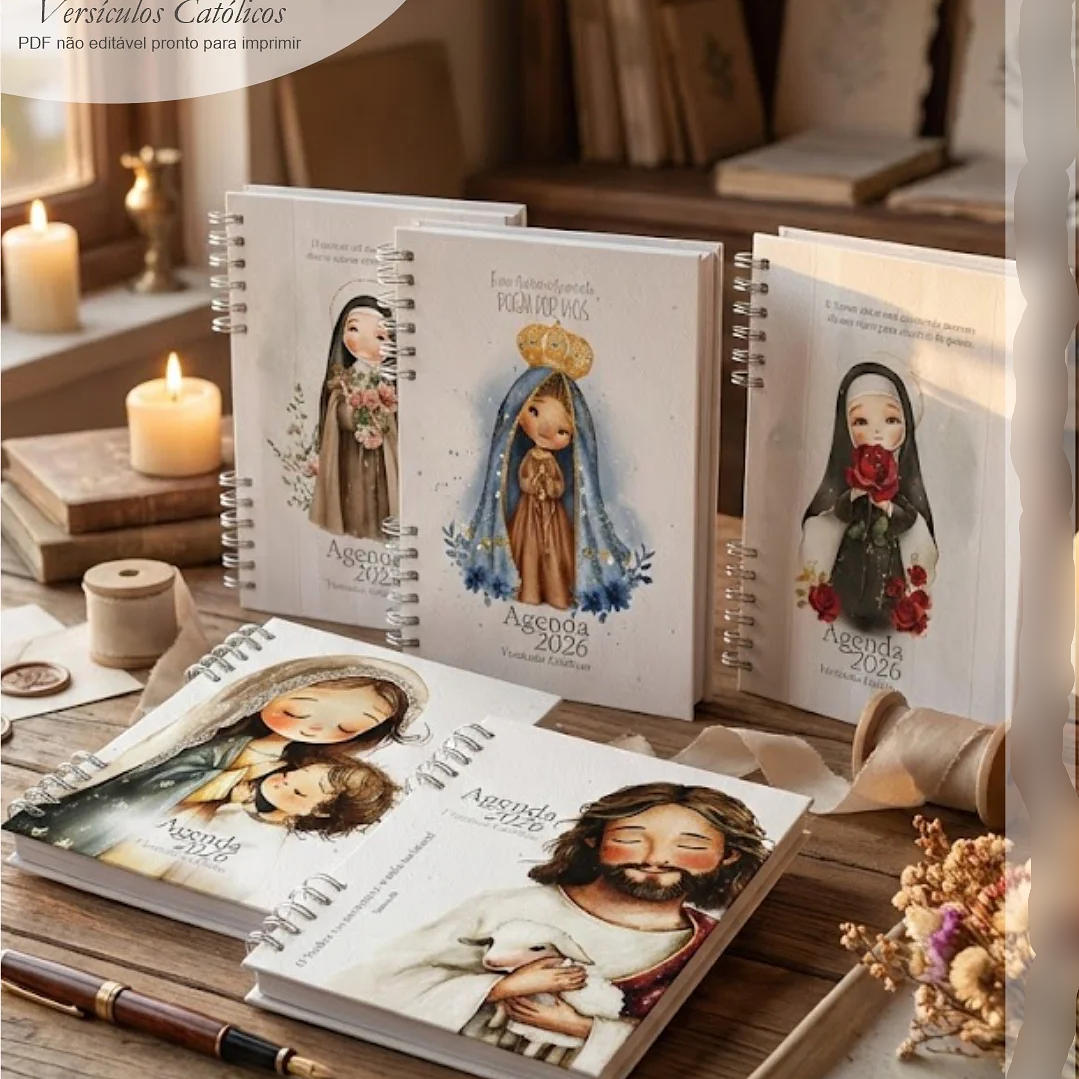 Arquivo Combo Agenda 2026 Versículos Católicos + 16 Capas  1