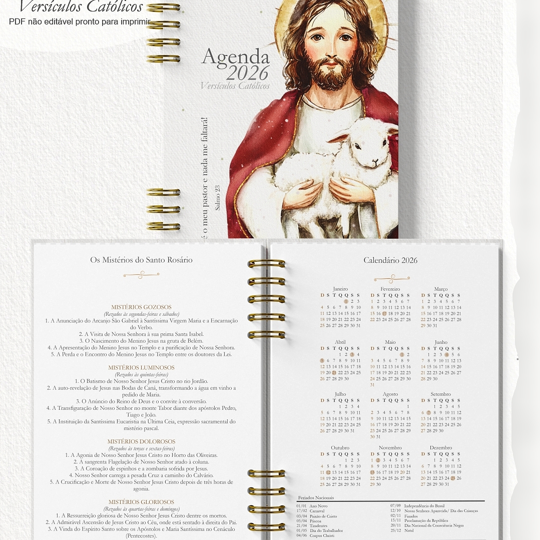 Arquivo Combo Agenda 2026 Versículos Católicos + 16 Capas  9