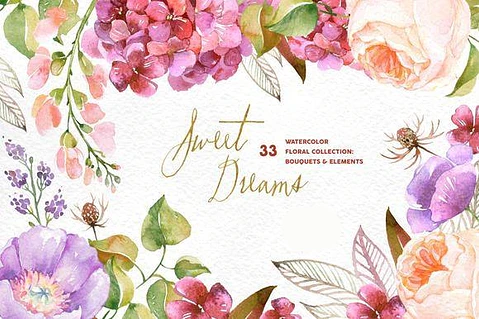 Kit Digital Flores Bons Sonhos 