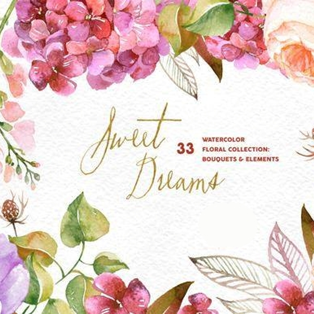 Kit Digital Flores Bons Sonhos  1