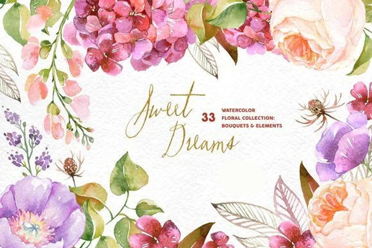 Kit Digital Flores Bons Sonhos  1