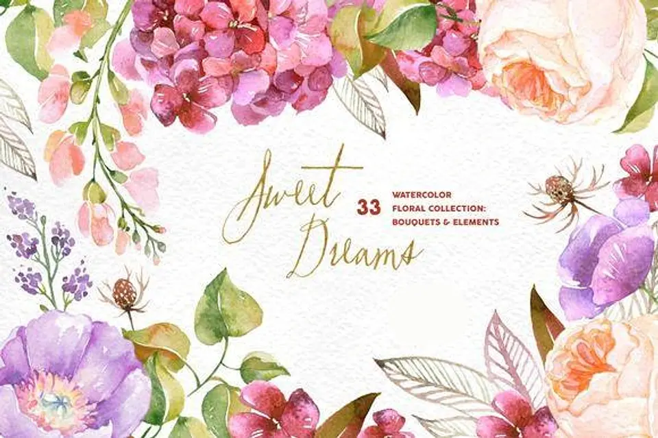 Kit Digital Flores Bons Sonhos  1