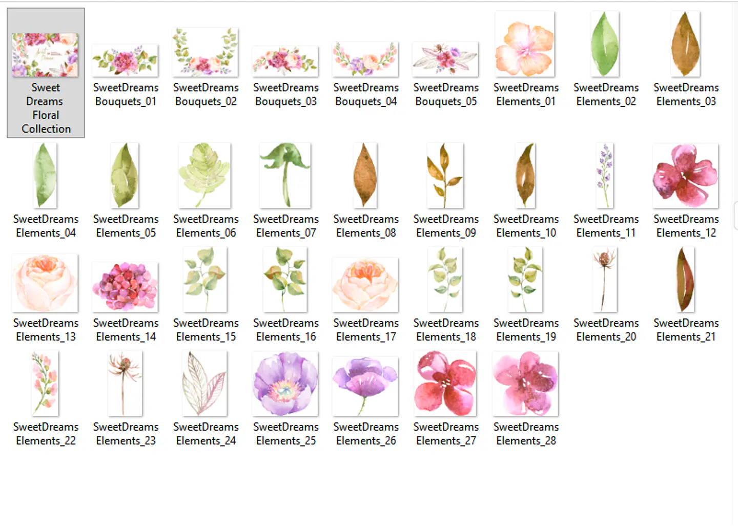 Kit Digital Flores Bons Sonhos  2