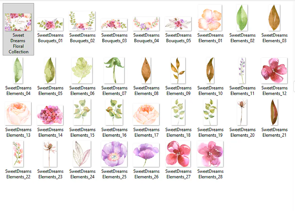 Kit Digital Flores Bons Sonhos  2