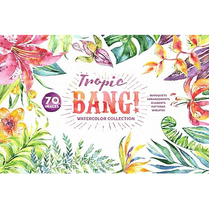 Kit Digital Flores Tropicais 