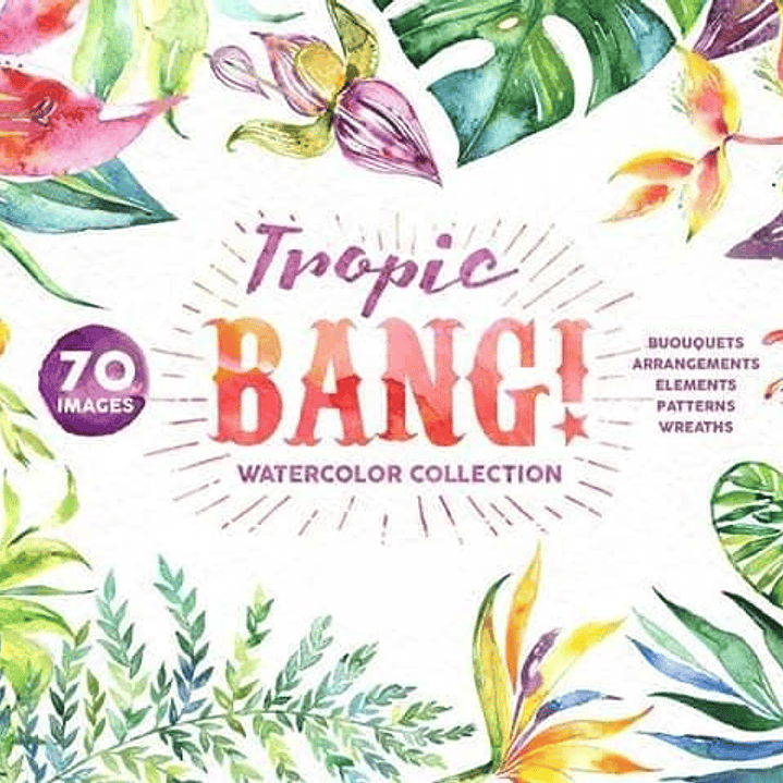 Kit Digital Flores Tropicais  1