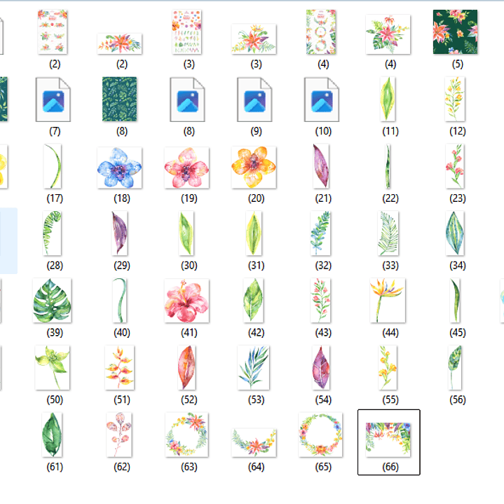 Kit Digital Flores Tropicais  2