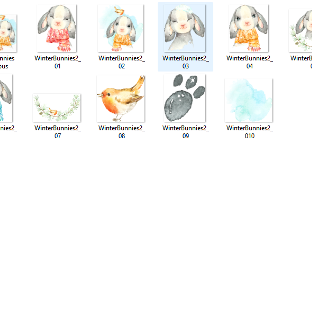 Kit Digital Coelhinhos Fofos 2