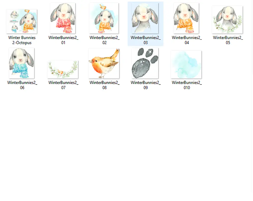 Kit Digital Coelhinhos Fofos 2