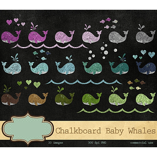 Kit Digital Baleias Coloridas 