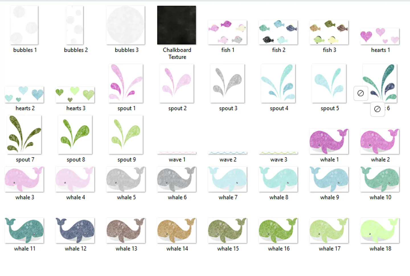 Kit Digital Baleias Coloridas  2