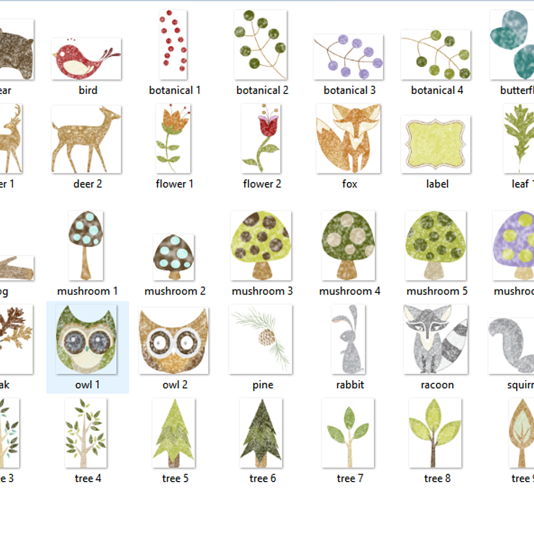 Kit Digital Floresta Noturna  2