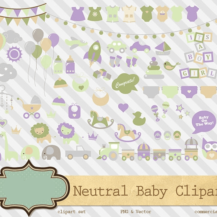 Kit Digital Decoração Baby Girl 1