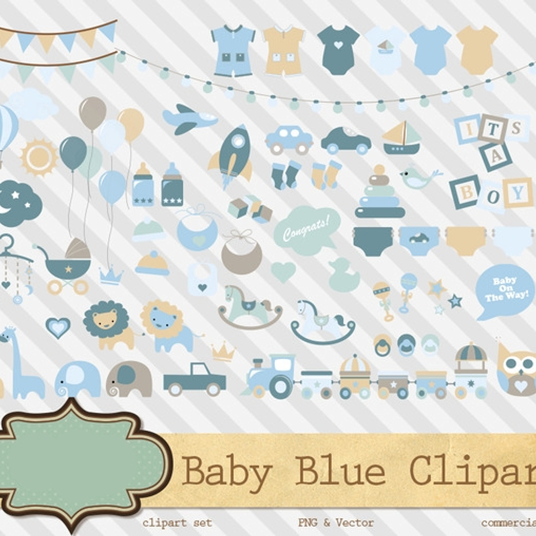 Kit Digital Decoração Baby Boy 1