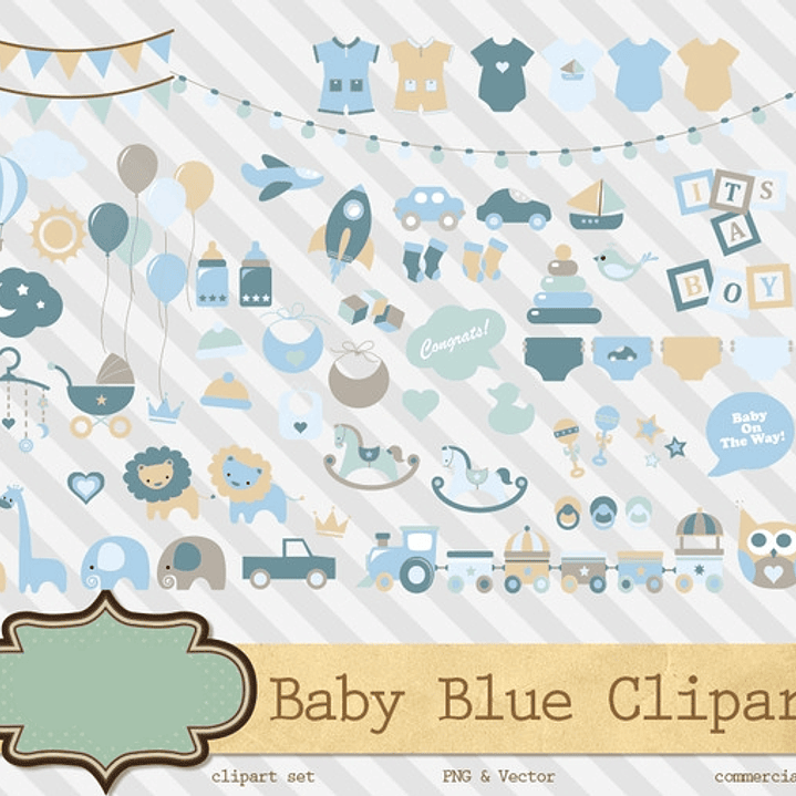Kit Digital Decoração Baby Boy 1