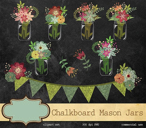 Kit Digital Jarros de Flores 