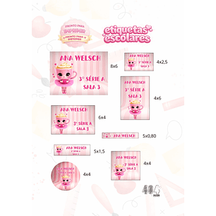 Arquivo Etiqueta Escolar Ballerina Cappucina 