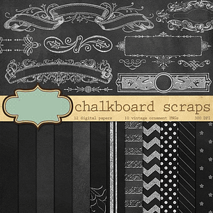 Kit Digital Papeis Escuros 