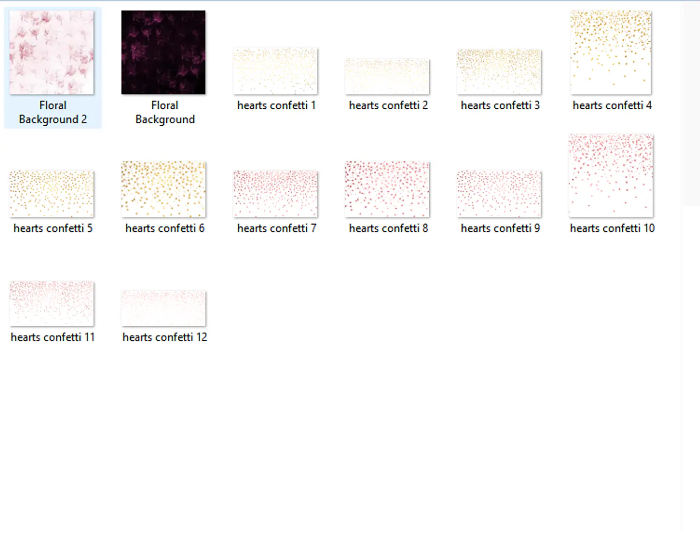 Kit Digital Confetes Coração  2