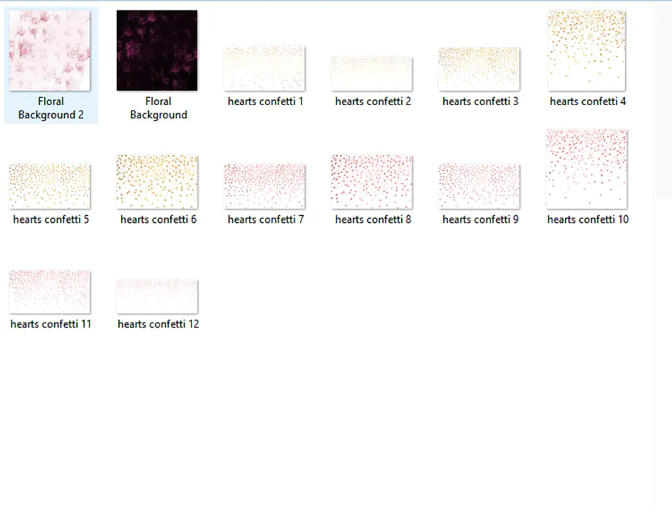 Kit Digital Confetes Coração  2