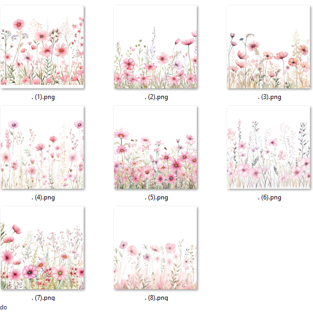 Kit Digital Floral Aquarela  2