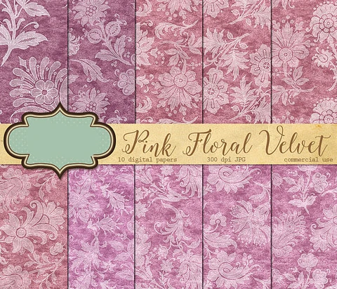 Kit Digital Papeis Rosas