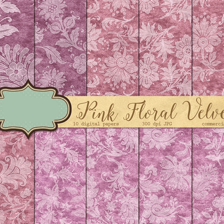 Kit Digital Papeis Rosas 1