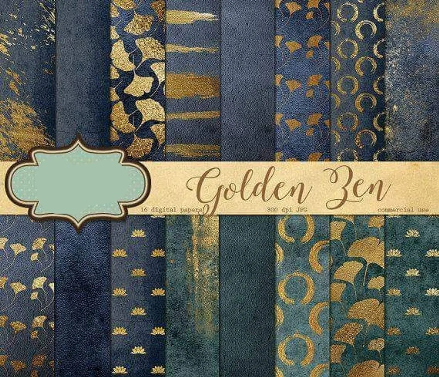 Kit Digital Papeis Azul Inluminado  1