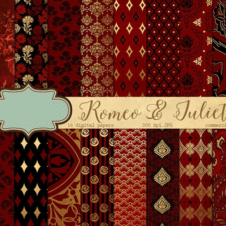 Kit Digital Papeis Vermelhos  1