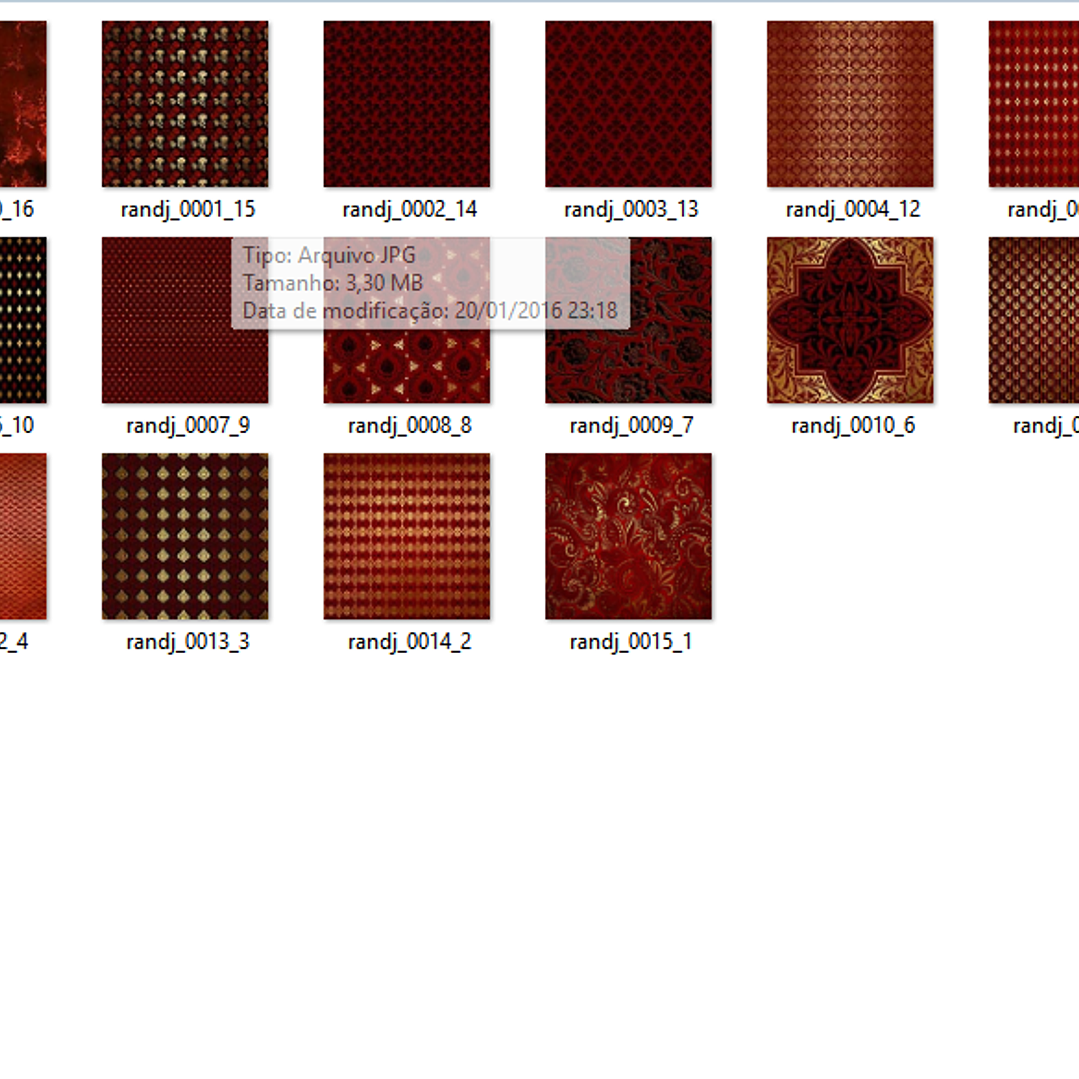 Kit Digital Papeis Vermelhos  2