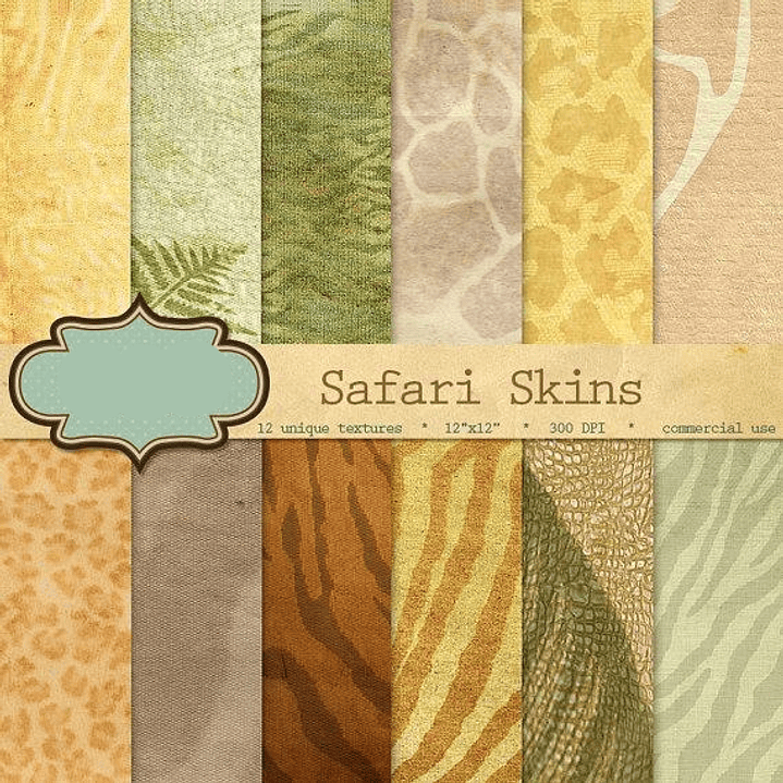 Kit Digital Papeis Safari 1