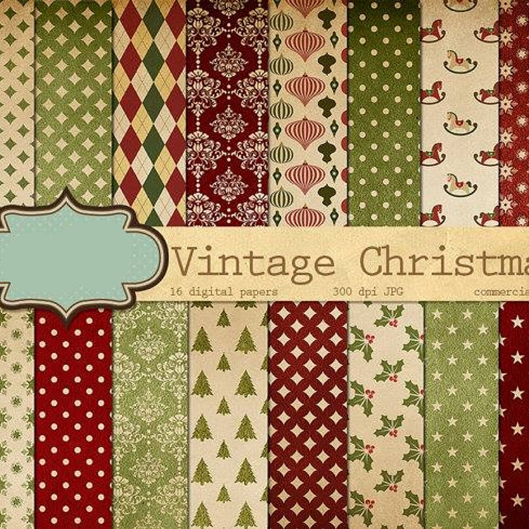 Kit Digital Papeis Natal  1