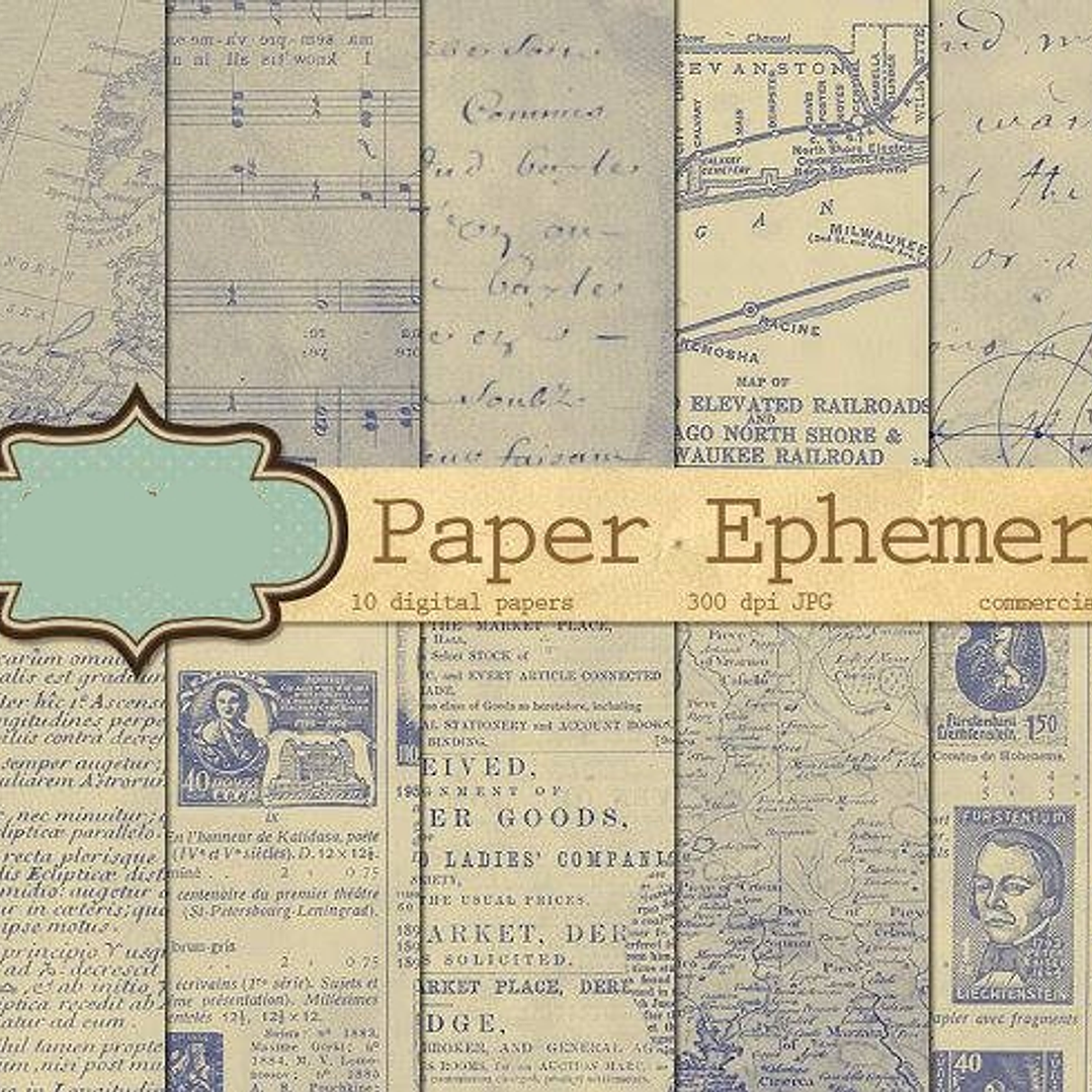 Kit Digital Papeis Jornal  1