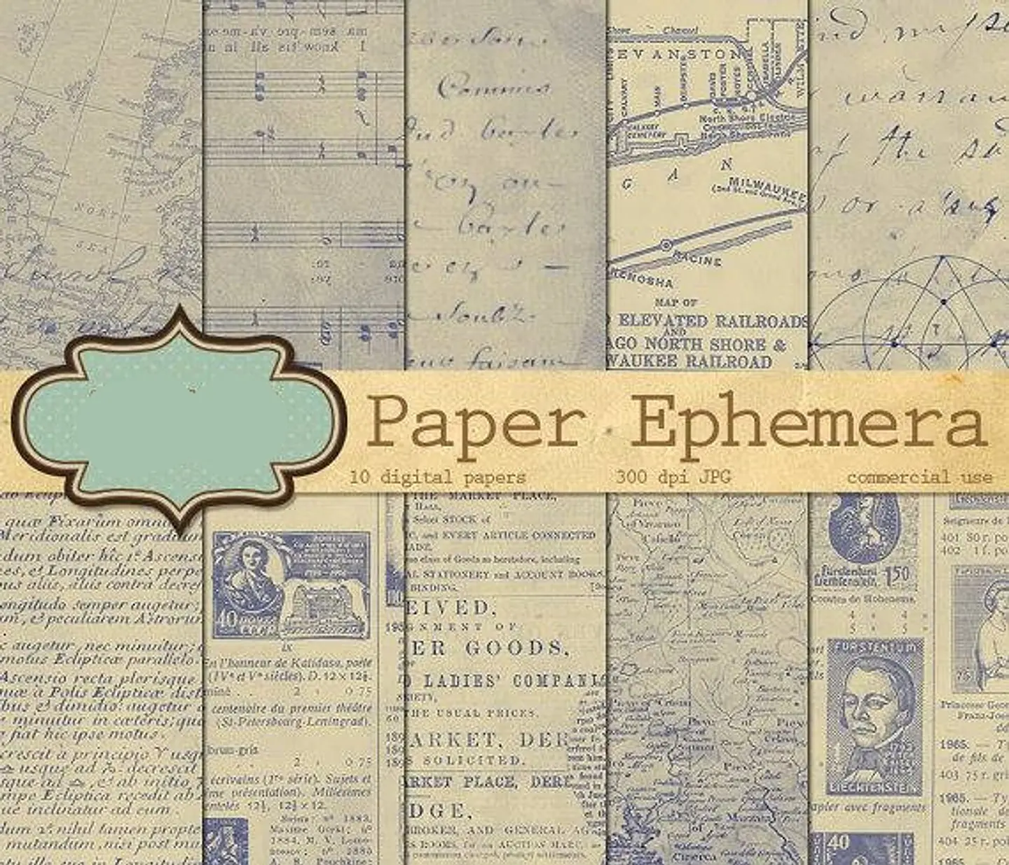 Kit Digital Papeis Jornal  1