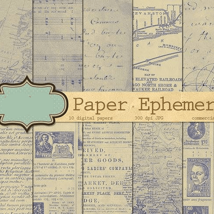 Kit Digital Papeis Jornal  1