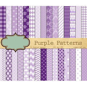 Kit Digital Papeis Lilas 