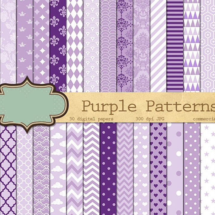 Kit Digital Papeis Lilas  1