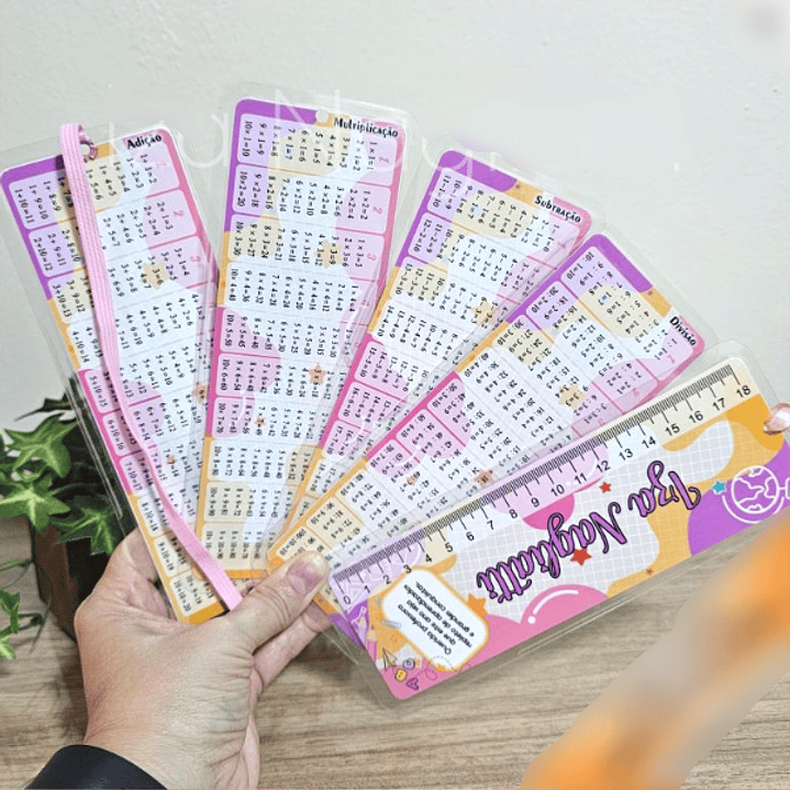 Arquivo Escolar Tabuada 4 Operações +  Régua 9 Meninas  2