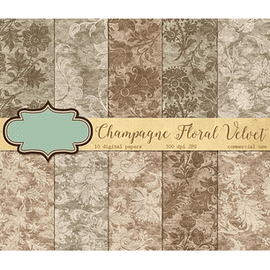 Kit Digital Papeis Flores 