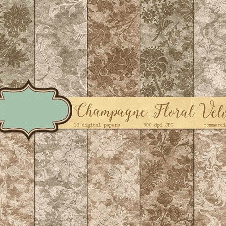 Kit Digital Papeis Flores  1