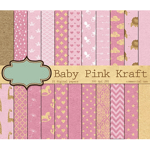 Kit Digital Papeis Rosa 