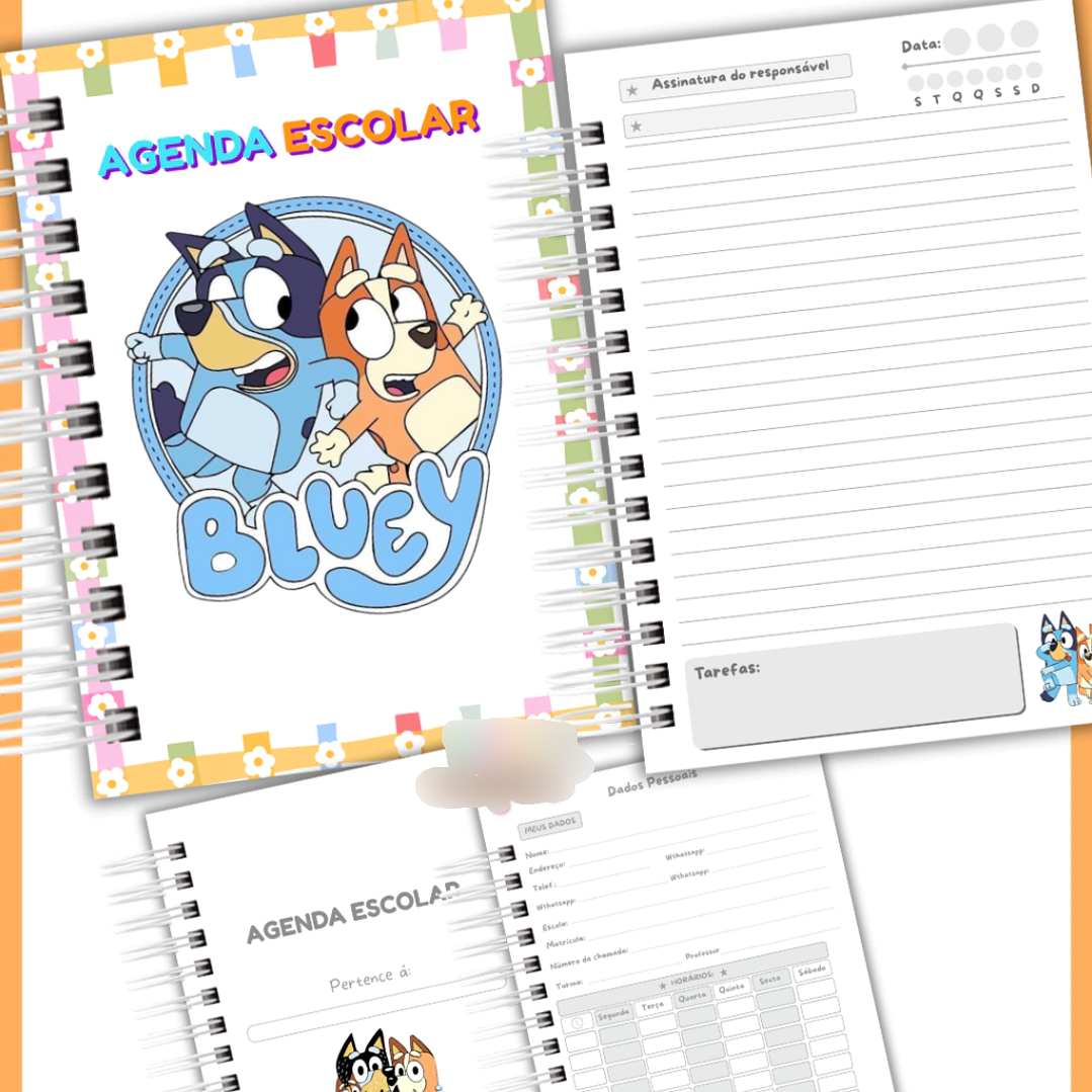 Arquivo Escolar Bluey Menina  1
