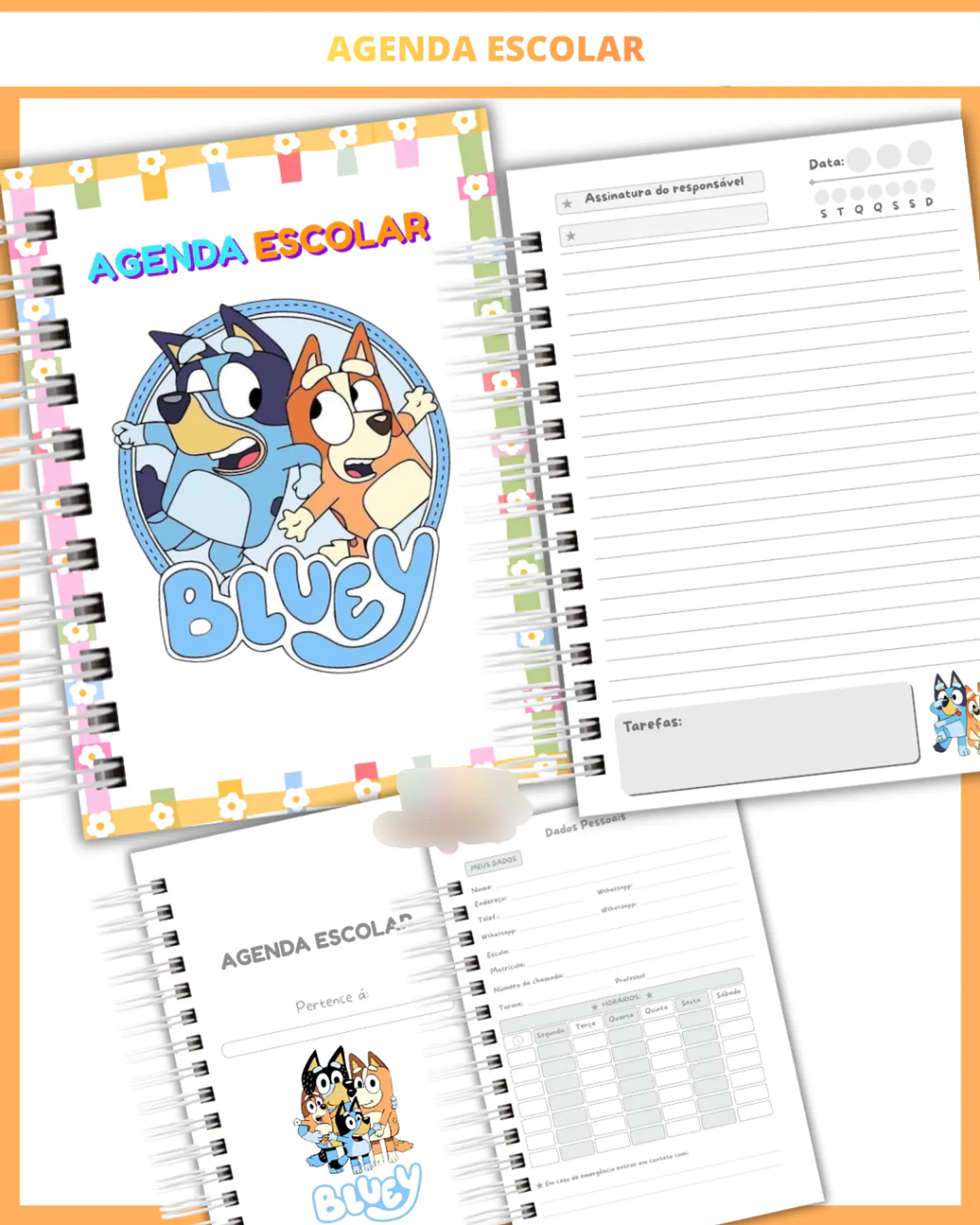 Arquivo Escolar Bluey Menina  1