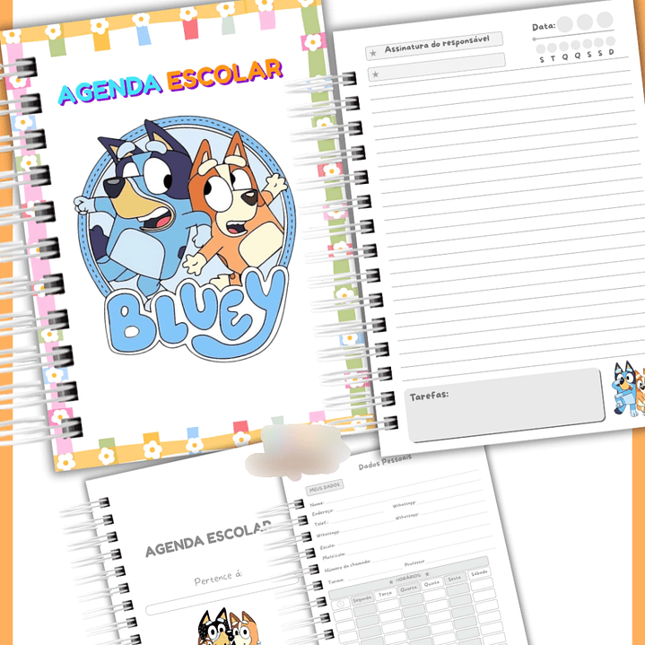Arquivo Escolar Bluey Menina  1