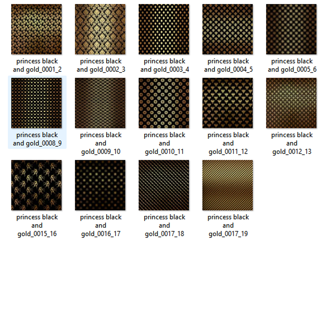 Kit Digital Papeis Princesa Black  2